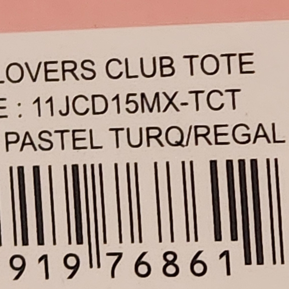 Juicy Couture Lovers Club Tote Bag Blue NWT - Picture 6 of 6